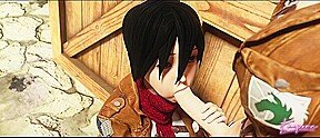 [4K] No Retreat (Futa) (Mikasa X Annie) (Attack on Titan) [Kaepora]