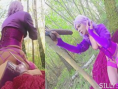 Sissy Crossdresser – Sissy Stacy Play Hard With Huge Dildos In The Forest